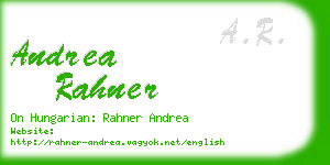 andrea rahner business card